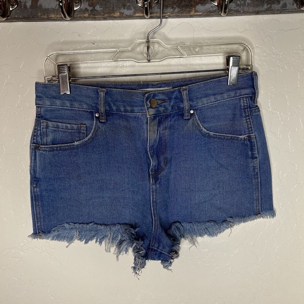 Bullhead Denim Shorts High Rise Short Womens 29 Denim Jeans Summer Casual Blue